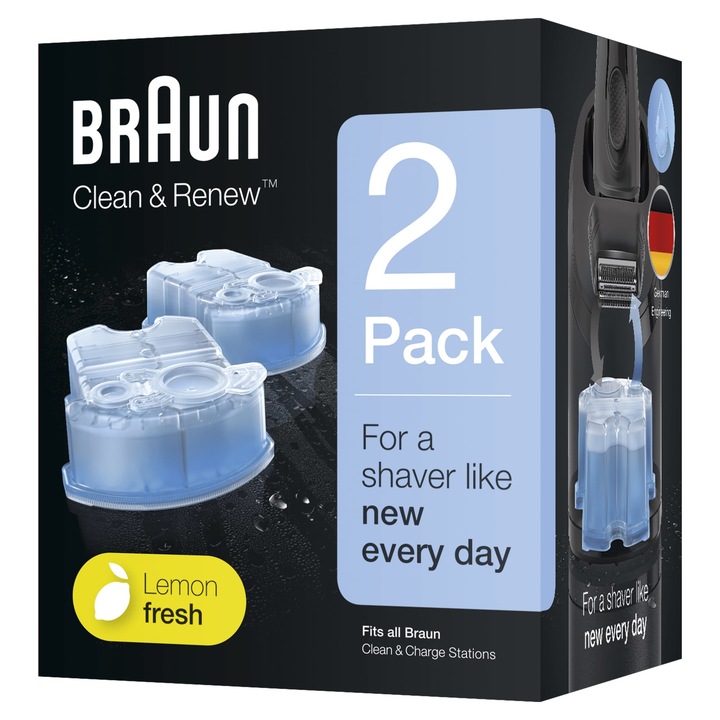 Braun CCR Clean & Renew Lemon Wkład Płyn do czyszczenia Golarek 2 szt