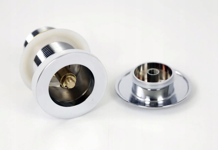 SYFON DO ZLEWU umywalki biały+korek do zlewu KLIKKLAK srebrny bez przelewu