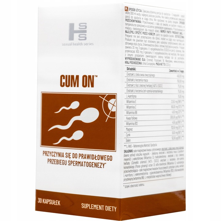 CUM ON 30 KAPS SUPLEMENT DLA MĘŻCZYZN SIĘGAJĄCYCH PO TO CZEGO CHCĄ CUMON