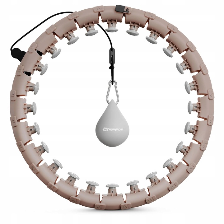 Hula hop z obciążeniem odchudzające wypustkami regulowane 24 elementy smart