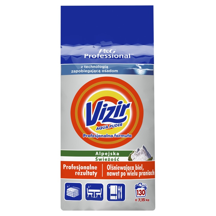 Vizir proszek do prania białego 7,15 kg AlpinFresh 130 prań