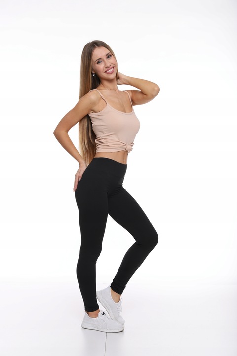 Legginsy Wysoki Stan Kryjące Getry Klasyczne Miękkie Miękkie MORAJ L/XL