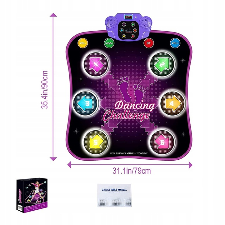 MUZYCZNA TAŃCA MATA DZIECIĘCA MATA DO TAŃCA BLUETOOTH DLA DZIECI imprezowe