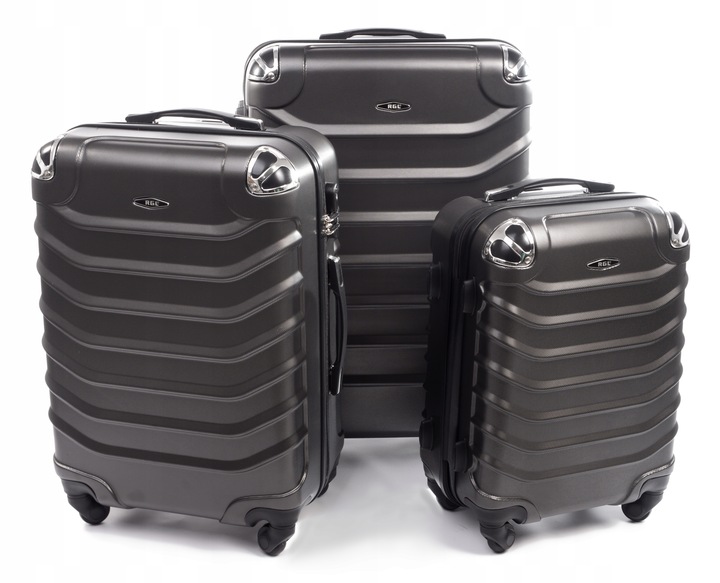 73 ZESTAW WALIZEK PODRÓŻNYCH RGL 3w1 XXL XL L KÓŁKA PODRÓŻNA TORBA ABS