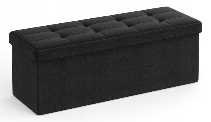 Pufa ze Schowkiem Składana Skrzynia Pojemnik Ława