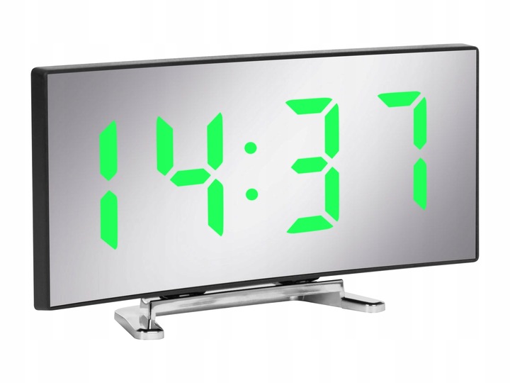 ZEGAR CYFROWY ZEGAREK ELEKTRONICZNY STOJĄCY TERMOMETR GODZINA BUDZIK LCD