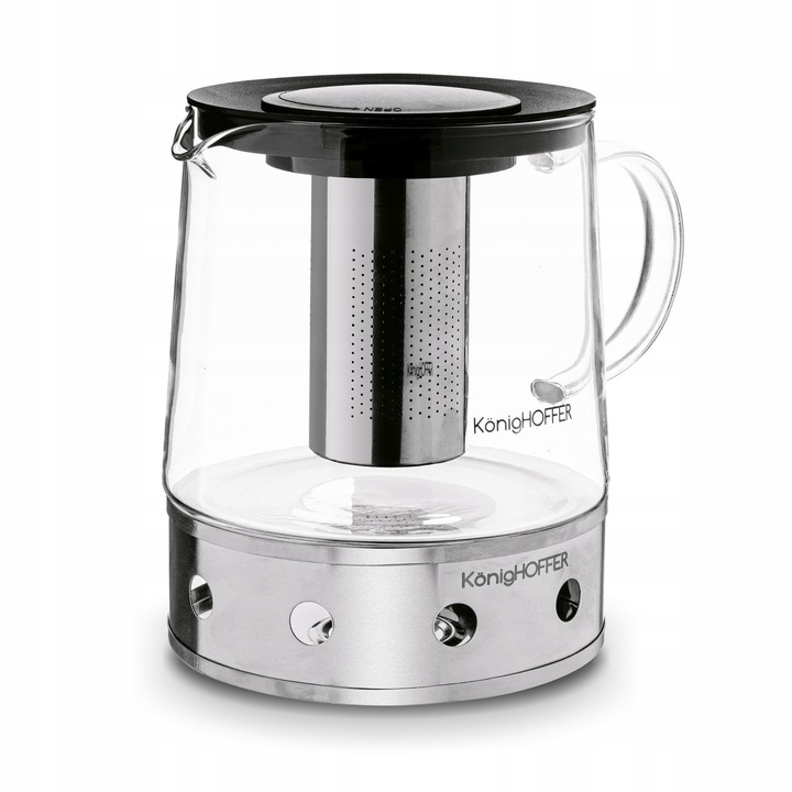 DZBANEK do KAWY HERBATY Ziół z ZAPARZACZEM i PODGRZEWACZEM Andrea 1,5 Lit.