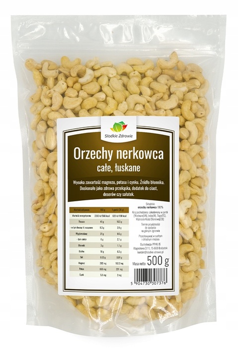 Orzechy NERKOWCA Nerkowce 500g NATURALNE CAŁE