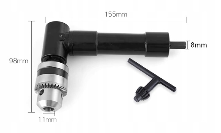 ADAPTER KĄTOWY DO WKRĘTARKI przystawka wiercenia 90 UCHWYT WIERTARKI