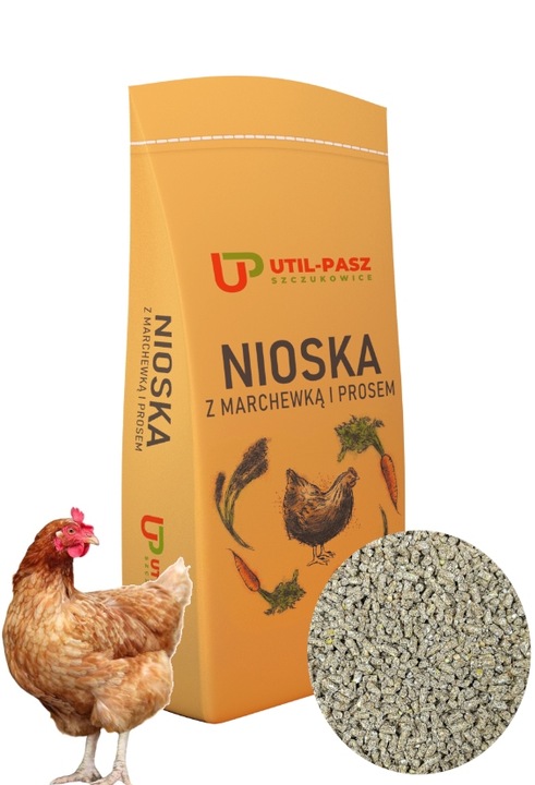 Karma dla kur UTIL-PASZ Nioska z marchewką i prosem 25 kg