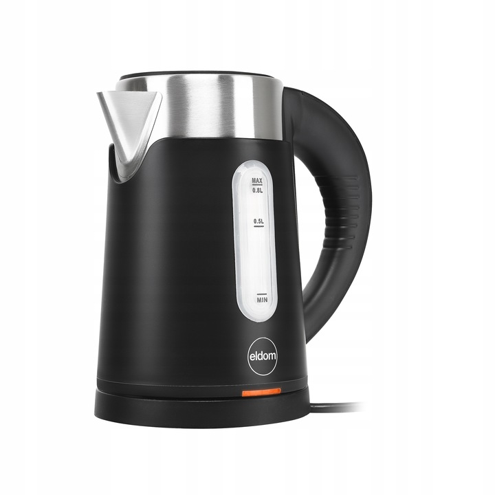 CZAJNIK ELEKTRYCZNY BEZPRZEWODOWY 0,8L CZARNY MAŁY TURYSTYCZNY 1000 W