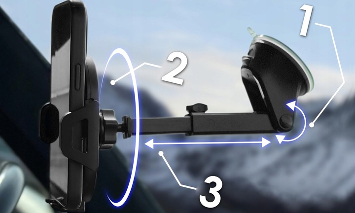 UCHWYT DO SAMOCHODU NA TELEFON SZYBĘ DESKĘ KOKPIT MOCNY UCHWYT SAMOCHODOWY