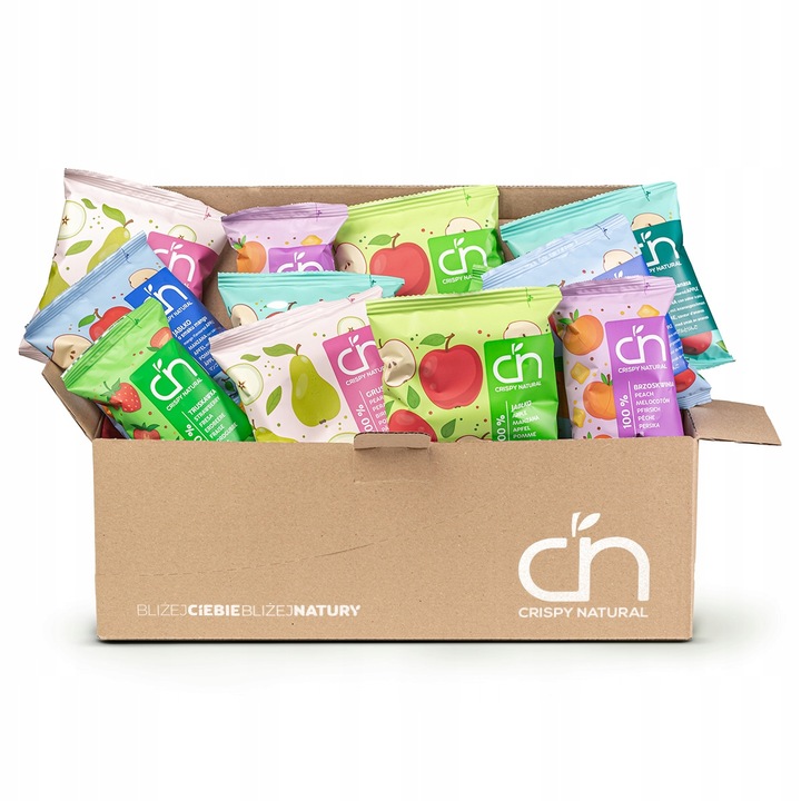 Zestaw owocowy mix 12 szt Suszone owoce Crispy Natural