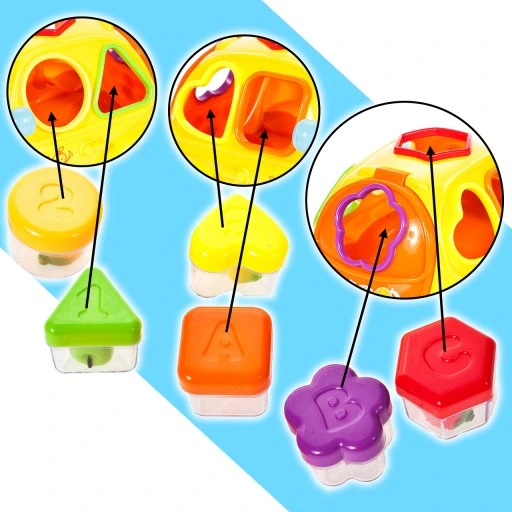 AUTO SORTER SAMOCHÓD Z KLOCKAMI NA BATERIĘ AUTKO WESOŁEK DLA DZIECI KLOCKI