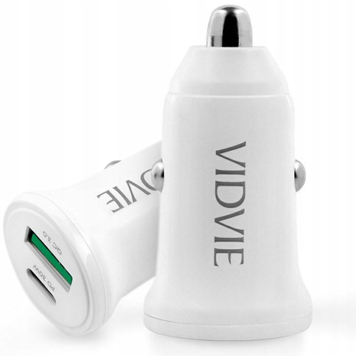 Ładowarka Samochodowa Zapalniczka USB (QC 3.0, 30W, 1xUSB + USB TYPE-C )