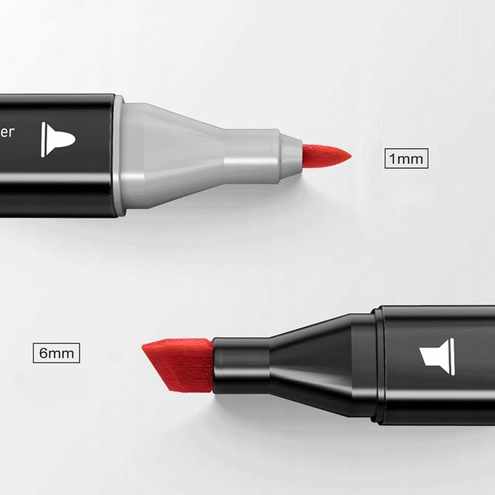 MARKERY ALKOHOLOWE FLAMASTRY MAZAKI PISAKI DWUSTRONNE ZESTAW 80 SZT + TORBA