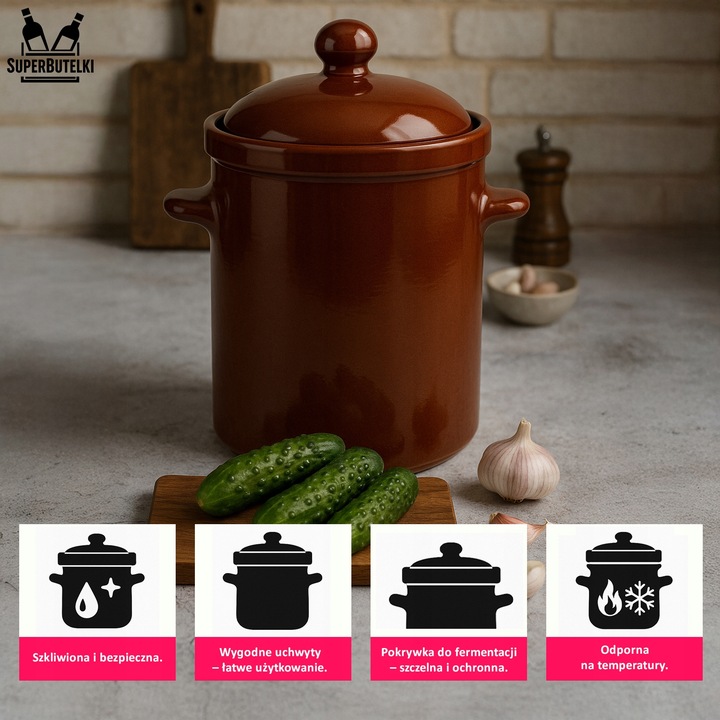 GARNEK KAMIONKOWY BECZKA 5 L DO KISZENIA KAPUSTY OGÓRKÓW KISZONKI KAMIONKA