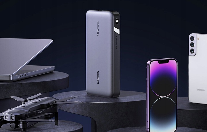 Powerbank UGREEN PB205 25000 mAh 145W Szary