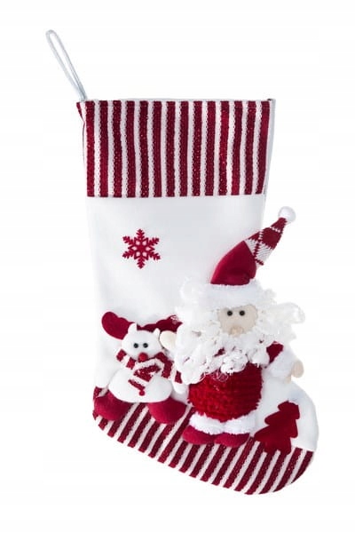 SKARPETA DUŻA DEKORACYJNA OZDOBA ŚWIĄTECZNA NA KOMINEK PREZENTY BUT