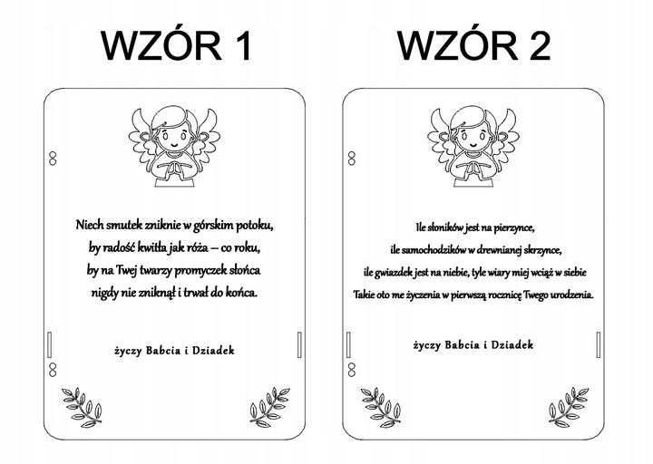 Prezent na urodziny roczek dla chłopca pamiątka kartka 1 2 3 4 ...