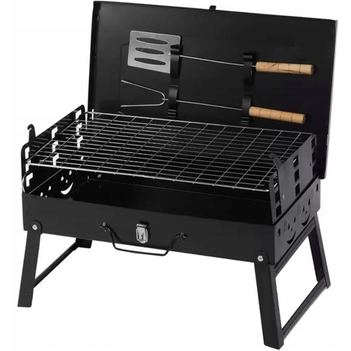 Grill Węglowy Turystyczny XXL Przenośny Składany Walizka + Akcesoria