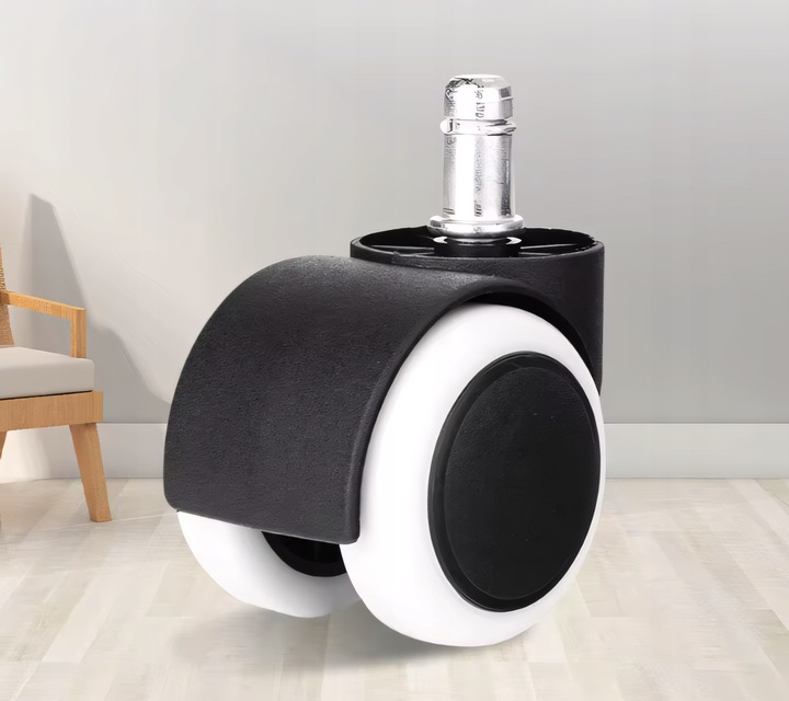 KÓŁKA DO FOTELA OBROTOWEGO 5X KRZESŁA NIE RYSUJĄ PODŁOGI BEZ RYS BIAŁE