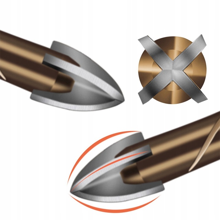 DUŻY ZESTAW WIERTEŁ WIERTŁA DO SZKŁA PŁYTEK CERAMIKI GRESU 7SZT