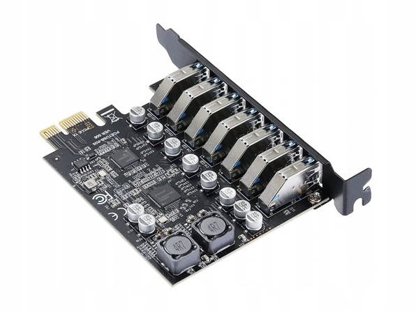 Adapter Kontroler Karta PCI-E na 7x USB 3.0 HUB