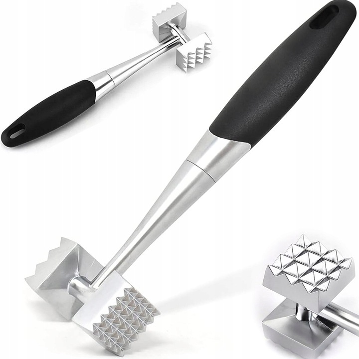 TŁUCZEK DO MIĘSA KOTLETÓW MŁOTEK DWUSTRONNY ROZBIJAK STAL NIERDZEWNA