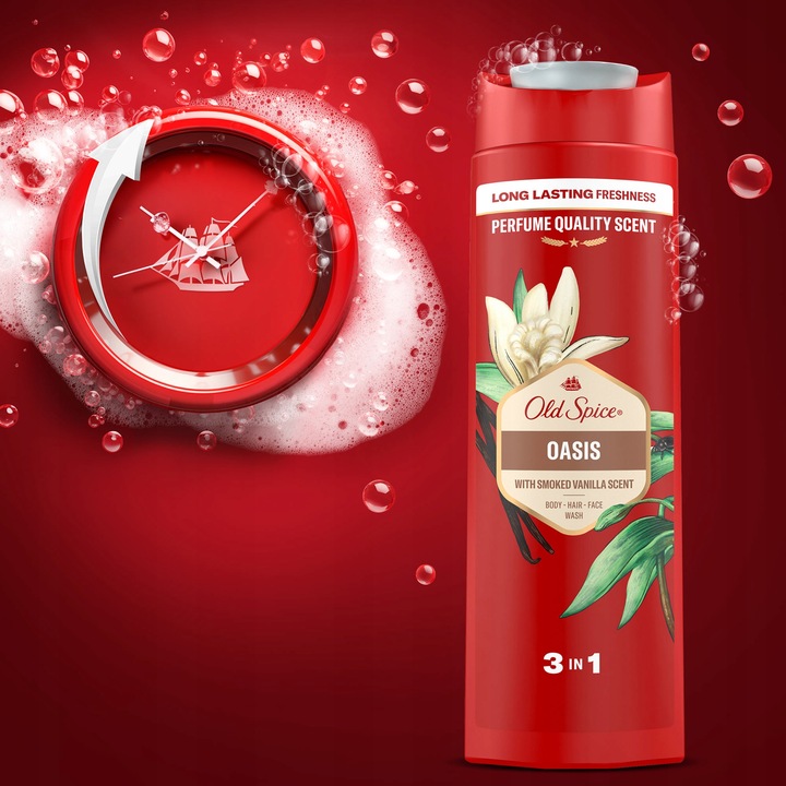 Old Spice Oasis Żel męski pod prysznic i szampon 3w1, 6 x 400ml