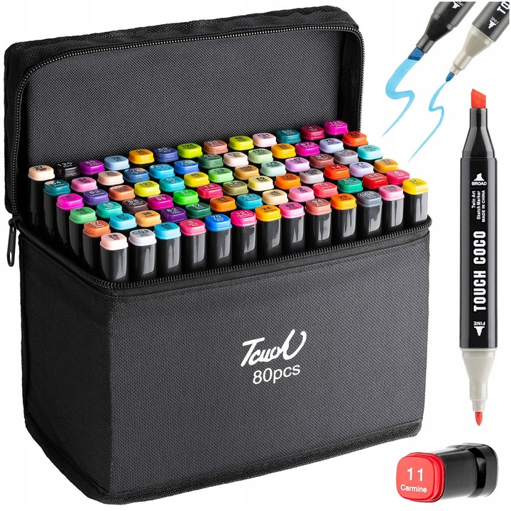 Dwustronne MARKERY PISAKI alkoholowe 80pcs (C024)