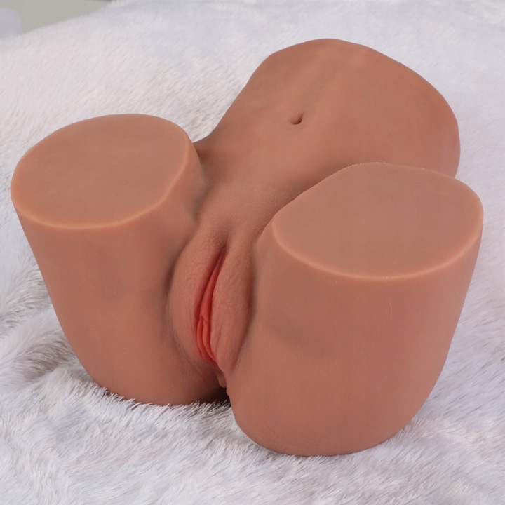 Brązowy seks lalka męski Masturbator z realistyczną pochwą i odbytem 2,3 kg