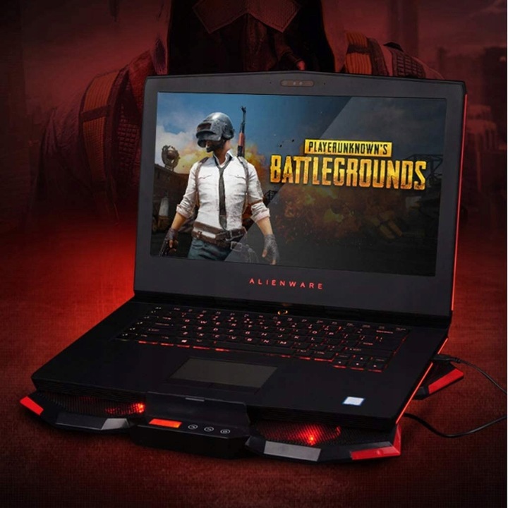 PODSTAWKA CHŁODZĄCA POD LAPTOPA Z WYŚWIETLACZEM LED REGULACJA 9-17" MOCNA