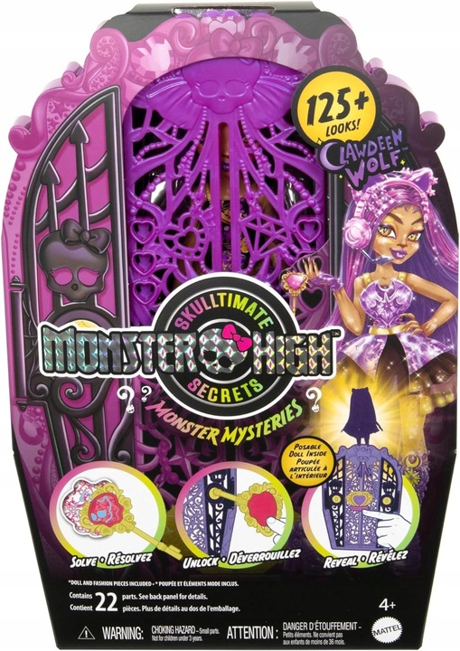 LALKA MONSTER HIGH STRASZYSEKRETY seria 4 POTWORNE ZAGADKI Clawdeen Wolf