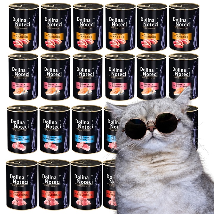 Dolina Noteci dla kota karma mokra puszka KOT mix 4 smaków bez zbóż