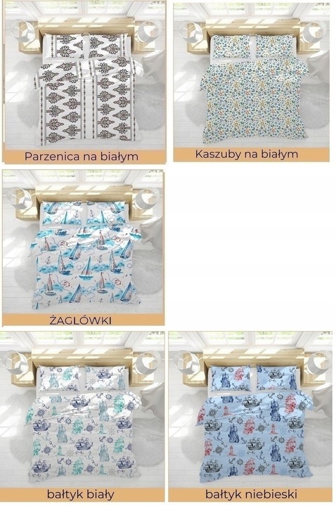 Komplet pościeli 160x200 gruba Polska bawełna 100% dużo wzorów - certyfikat