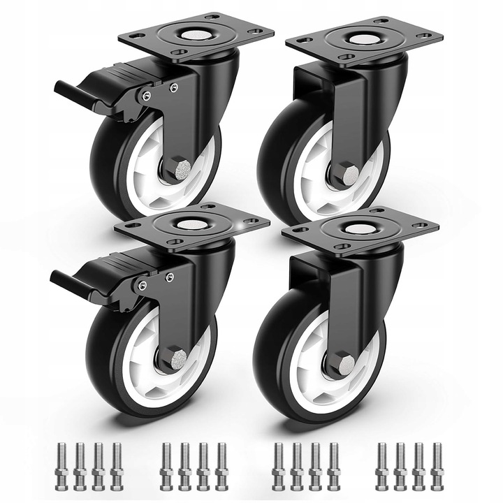 OBROTOWE KÓŁKA PRZEMYSŁOWE Z HAMULCEM DO DUŻYCH OBCIĄŻEŃ 600Kg 100mm