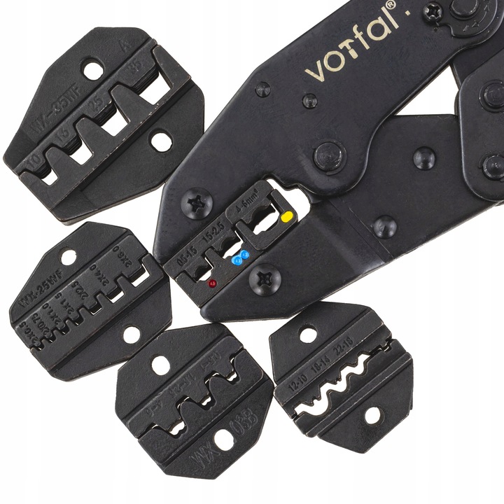 ZACISKARKA PRASKA DO KOŃCÓWEK KABLI KONEKTORÓW 5 MATRYC 0,5 mm² - 35