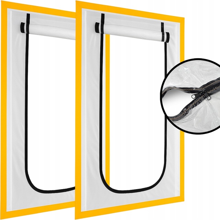 KURTYNA PRZECIWPYŁOWA Drzwi Remontowe Budowlane Z ZAMKIEM BŁYSKAWICZNYM