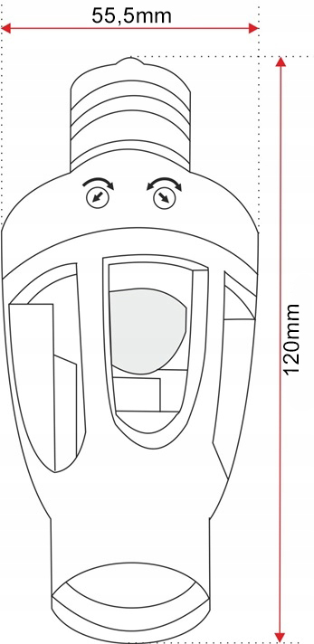 OPRAWKA ŻARÓWKI Z CZUJNIKIEM RUCHU E27 LED-360°