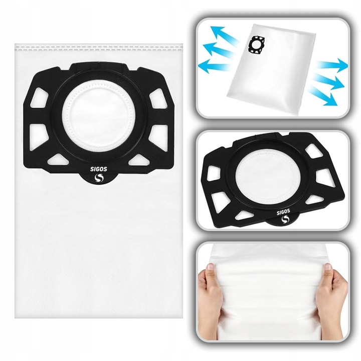 10x WOREK WORKI do ODKURZACZA KARCHER WD4 WD5 WD6 MV4 MV5 MV6 + FLITR PURE