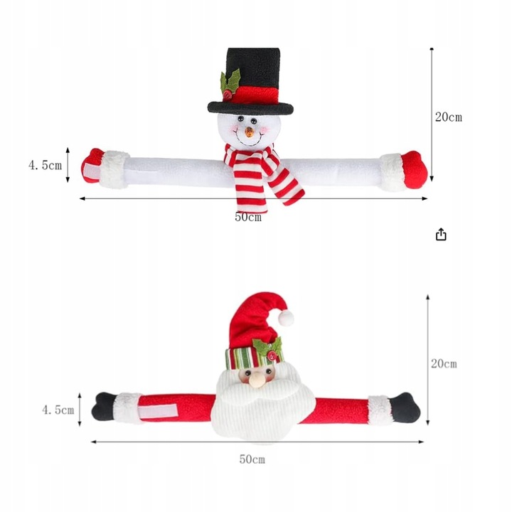 2X ŚWIĄTECZNA ZAPINKA KLIPS DO FIRAN OPASKA DO ZASŁON MIKOŁAJ BAŁWAN OZDOBA