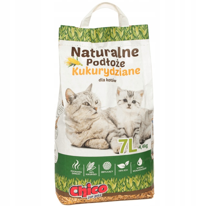 Chico Corn Cat Żwirek Kukurydziany Podłoże Dla Kota 7L