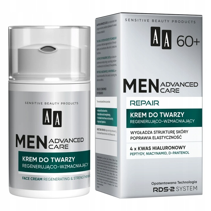 AA MEN ADVANCED CARE REPAIR 60+ krem do twarzy regenerująco-wzmacniający