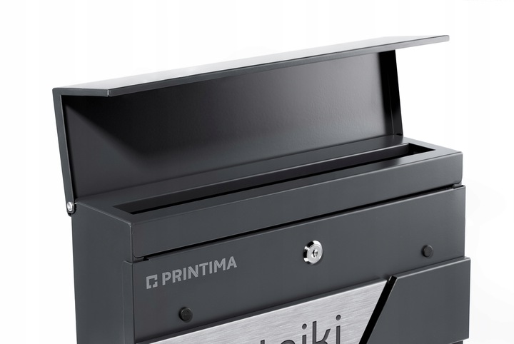 DUŻA SKRZYNKA NA LISTY Z ADRESEM NUMEREM DOMU | SERBRNA ANTRACYT RAL