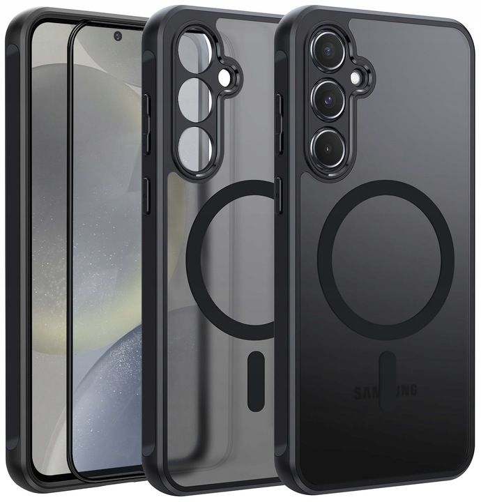 Etui do Samsung S24 do MagSafe MATT CASE WZMACNIANE Szkło 5D PREMIUM