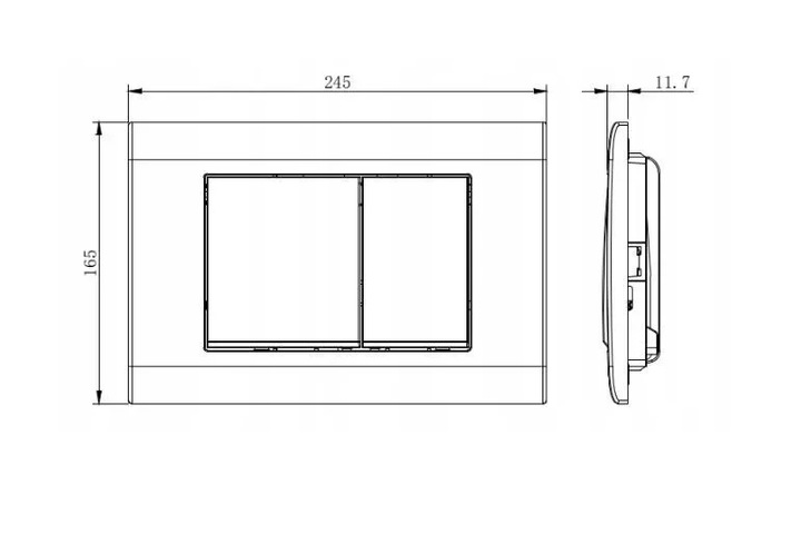 PRZYCISK WC NAPO 01 do GEBERIT UP100 CZARNY