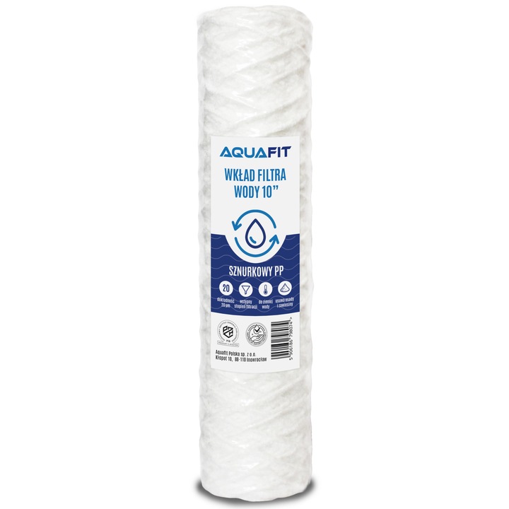 Komplet Wkładów do Filtrów Wody 10" na Cały Dom 3 stopnie filtracji AQUAFIT