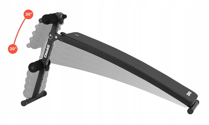 Ławka Treningowa Skośna Ławeczka Składana Regulowana do ćwiczeń Zipro Slant