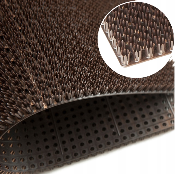 WYCIERACZKA igłowa SZTUCZNA TRAWA 40x60 cm brązowa FUNKCJONALNA i TRWAŁA